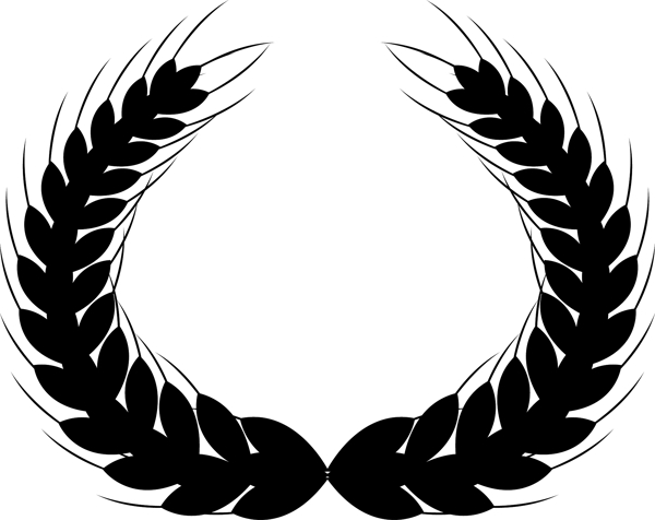 矢量花卉桂冠