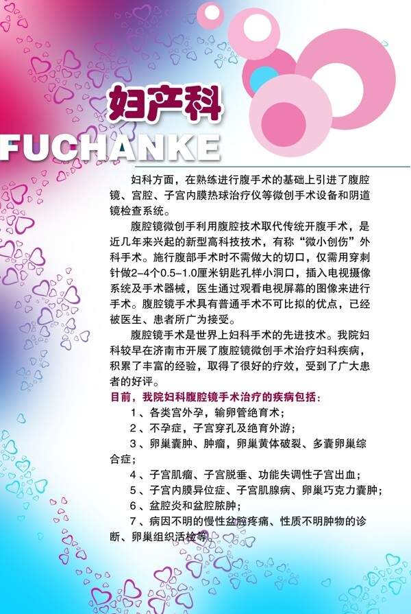 婦產(chǎn)科展板圖片
