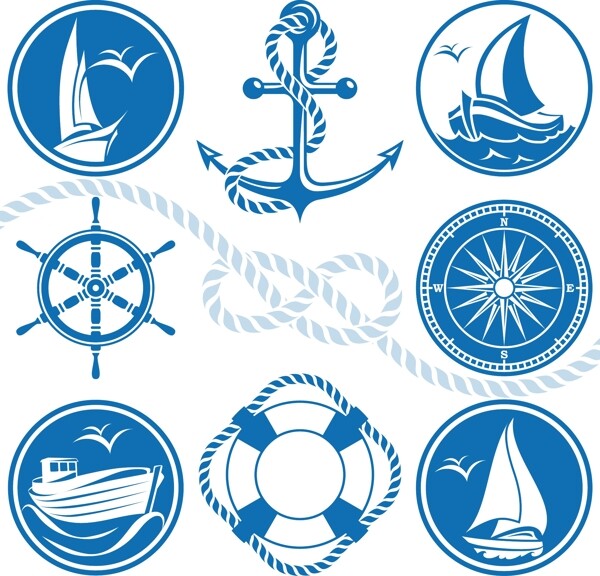 海洋航海矢量設(shè)計元素02