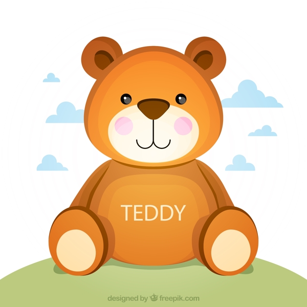 棕色泰迪熊矢量图片