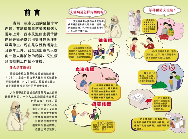 艾滋病折頁宣傳單圖片