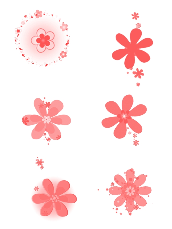 手绘花瓣素材透明底花瓣元素