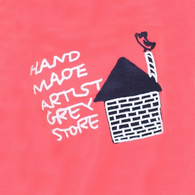 位图T恤图案图文结合建筑房子免费素材
