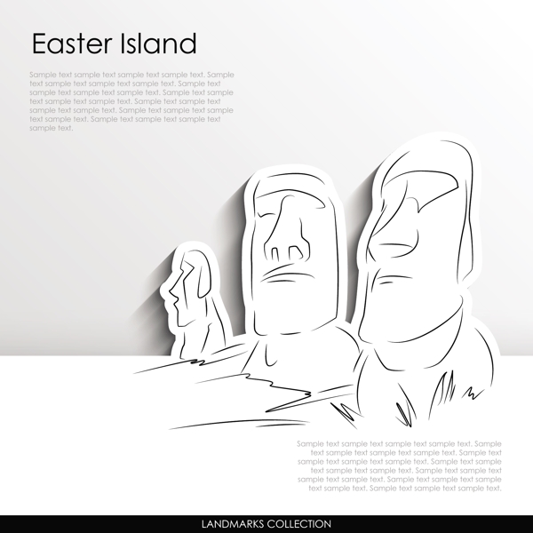 复活节岛巨人雕塑图片