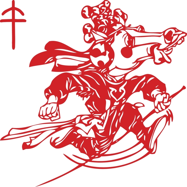 ai窗花十二生肖矢量圖牛圖片