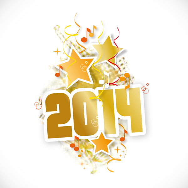 2014藝術字矢量素材2