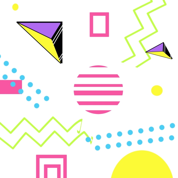 不規(guī)則波普立體插畫