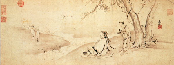 樹下人物國(guó)畫圖片