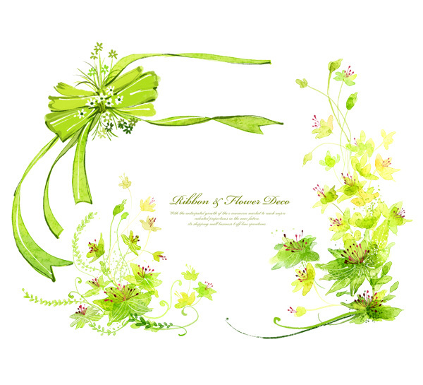 絲帶與花卉