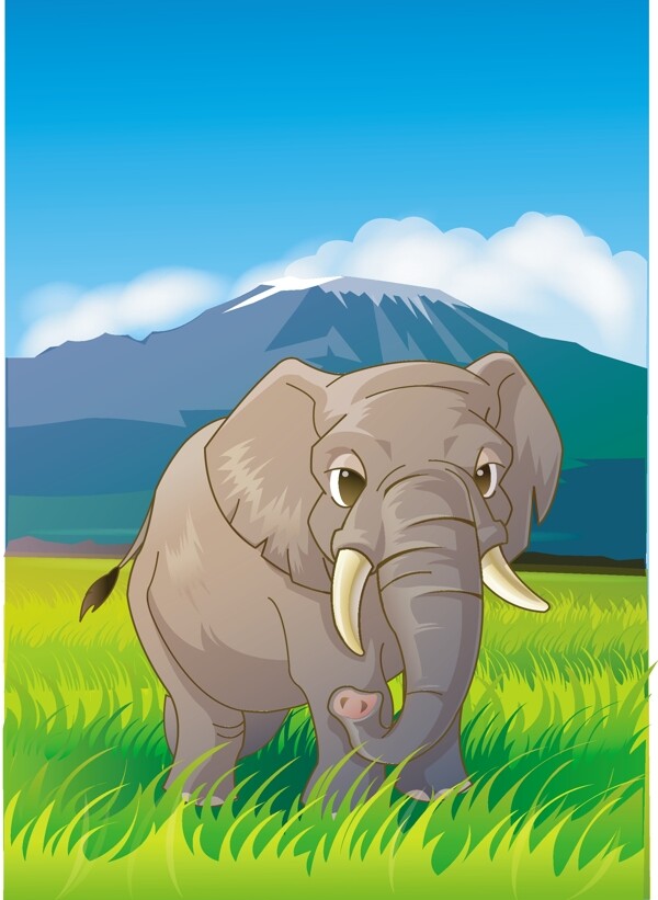 寫實野生動物矢量圖05