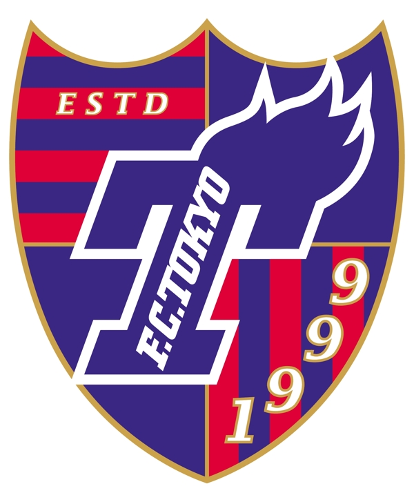 东京FC10周年纪念标志