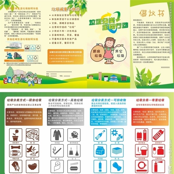垃圾分類折頁