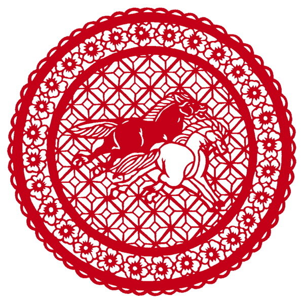 圓形窗花剪紙民間美術(shù)0082