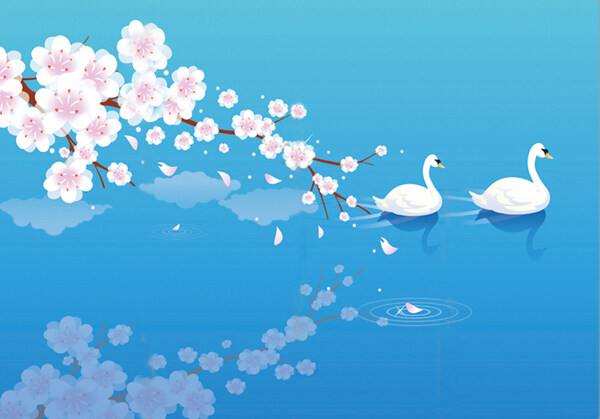 櫻花落移門圖片