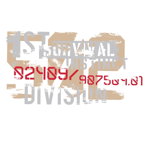 印花矢量圖文字英文色彩白色免費素材