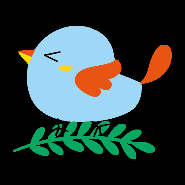 卡通鳥
