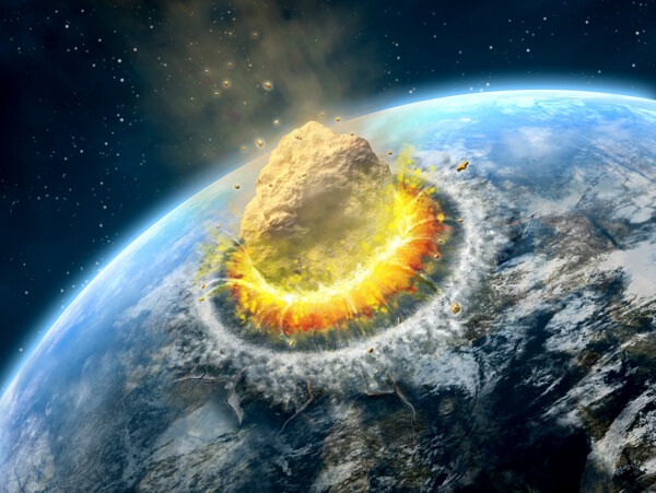 陨石撞击地球PSD素材
