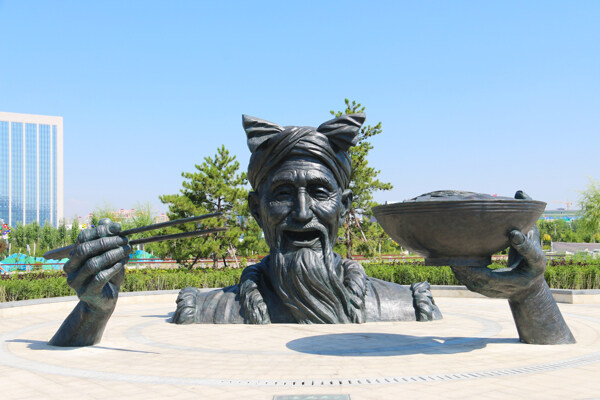 榆林沙河公园雕像