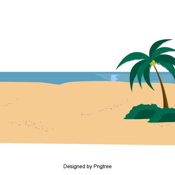 卡通手绘沙滩设计
