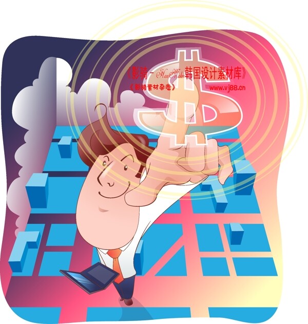 男性商業(yè)插畫商務(wù)矢量素材商務(wù)男性HanMaker韓國設(shè)計(jì)素材庫