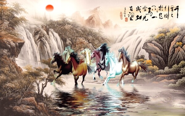 新中式背景墻