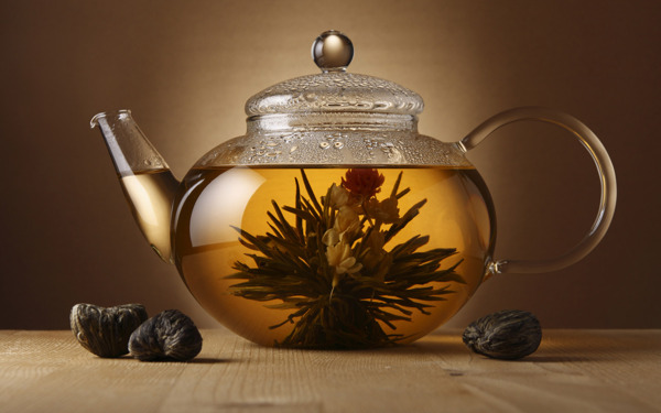 茶壶茶水茶叶图片