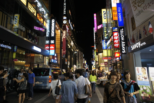 韩国首尔明洞街景图片