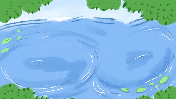 清新河流漩涡卡通可爱背景设计