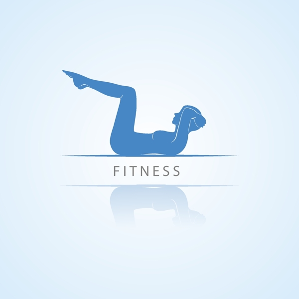 健身极简主义标志logo模板