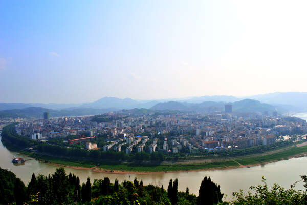 瀘溪縣白沙鎮(zhèn)全景圖圖片