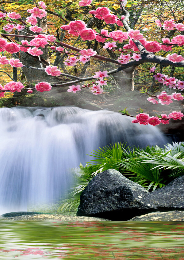 花朵風(fēng)景裝飾畫