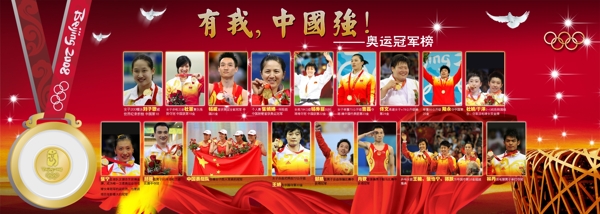 2008北京奥运中国队金牌榜2图片
