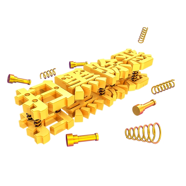 金色掃黑除惡藝術字png元素