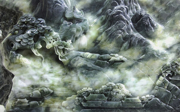 玉雕紋理背景墻