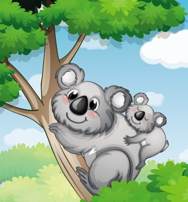 Koala家族的插圖