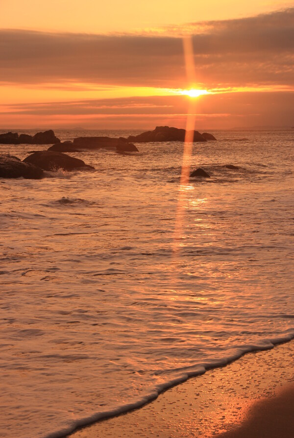 南澳岛海滩落日图片