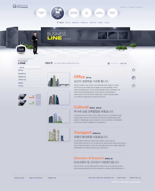 网站模版PSD