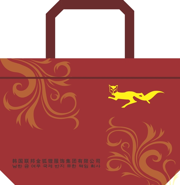 金狐貍手提袋圖片