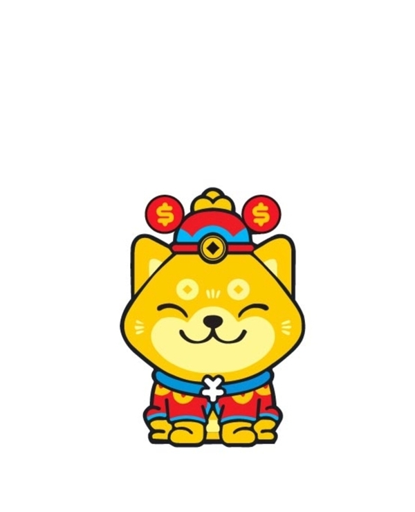 卡通狗秋田柴犬