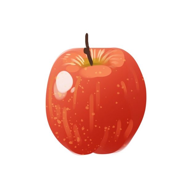 漂亮的红苹果插画