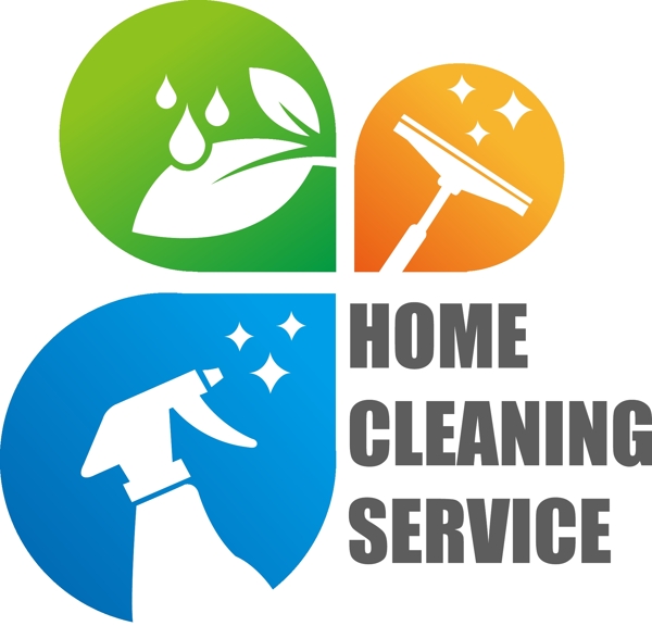 家庭清洁服务图标