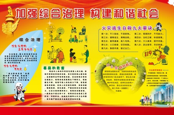 綜合治理展板圖片