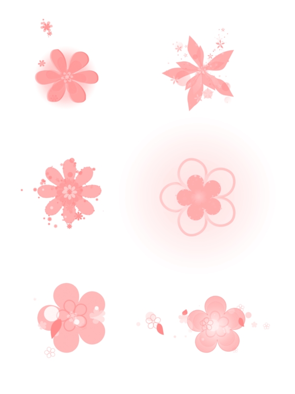 手绘背景花瓣素材透明底花瓣元素