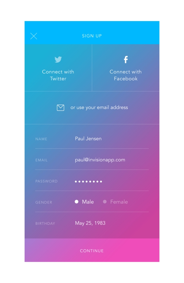 signup
