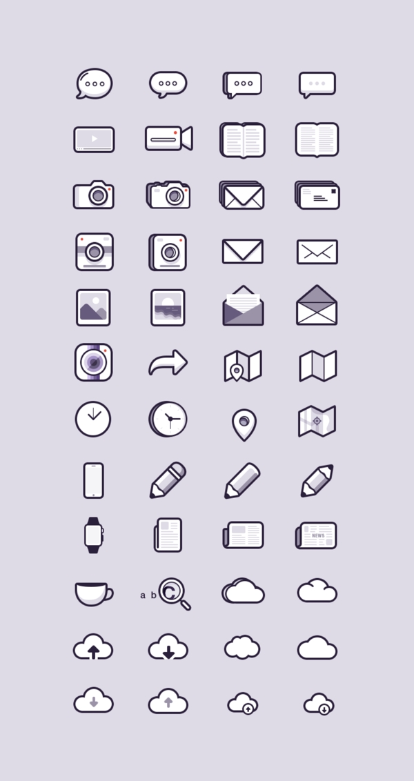 灰色线条矢量icon图标设计