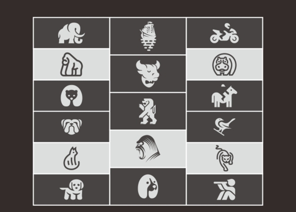 簡(jiǎn)潔正負(fù)形logo圖片