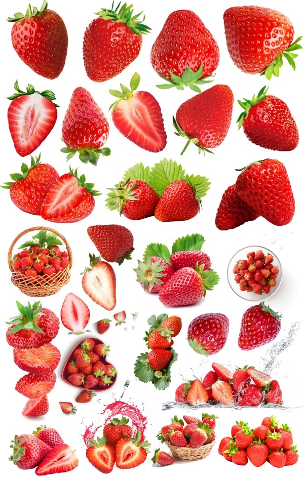 草莓免抠图汇总图片