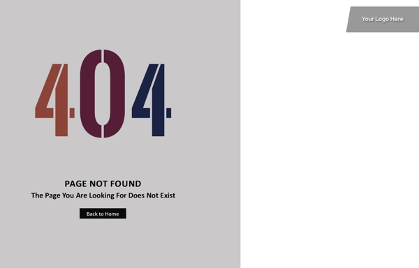 个性多色404错误提示页