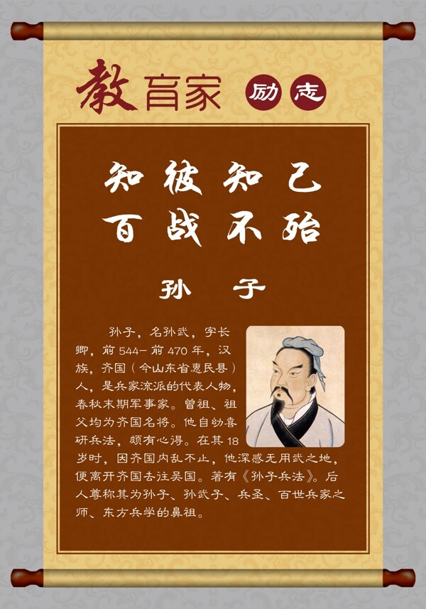 教育家勵志展板圖片