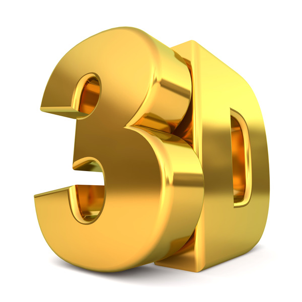 黃金3D字體圖片